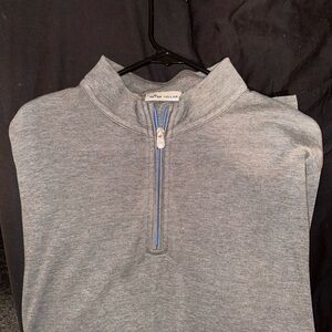 Peter Millar Gray Zip-Up Shirt